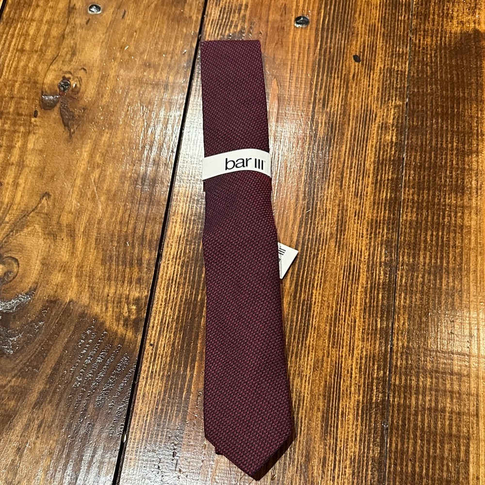 Bar III Deep Red Men's Tie